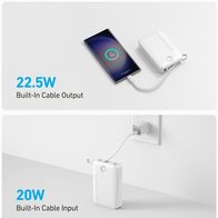 Anker A1647 20000mAh 22.5W with Built-In (белый)