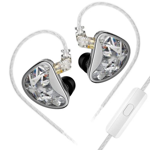 Наушники KZ AS24 (no switches) с микрофоном (серебристы)