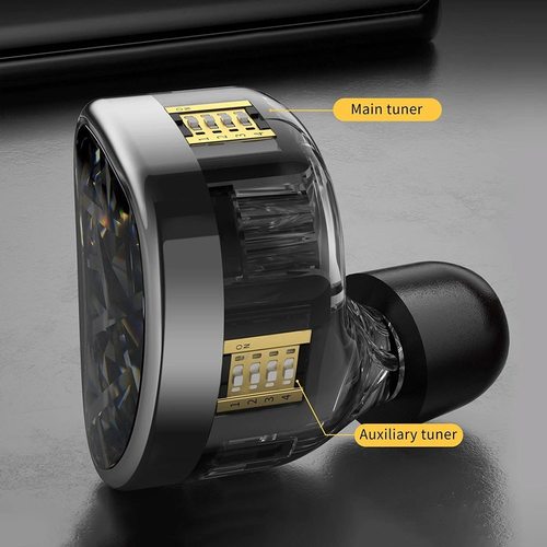 Наушники KZ AS24 (with switches) с микрофоном (серый)