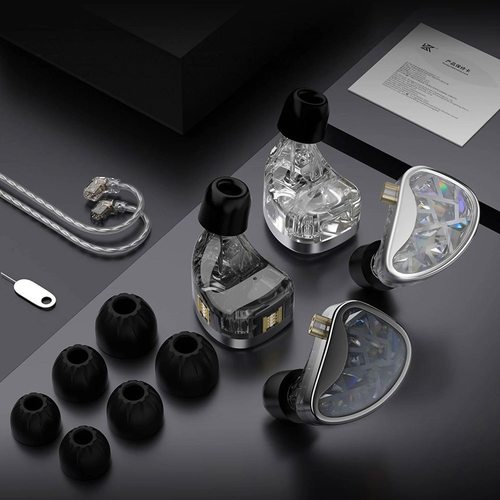 Наушники KZ AS24 (with switches) с микрофоном (серый)