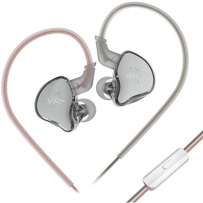 Наушники KZ EDCX с микрофоном (серый)