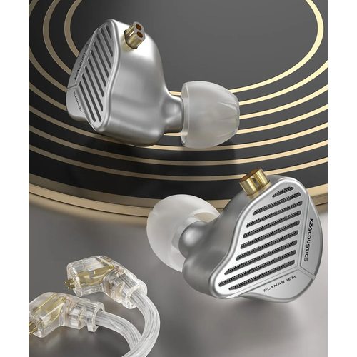 Наушники KZ PR1 Hi-Fi с микрофоном (серебристый)