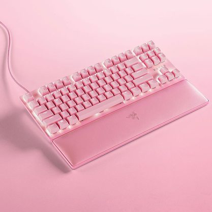 Игровая клавиатура Razer Huntsman V2 TKL Quartz (розовый)