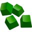 Колпачки на клавиатуру Набор кейкапов Razer PBT Keycap + Coiled set (зелёный)