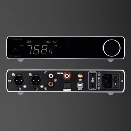 Стационарный усилитель и ЦАП Topping E70 Velvet (черный)