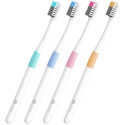 Набор зубных щеток Xiaomi Doctor B Bass Method Toothbrush (4 штуки)