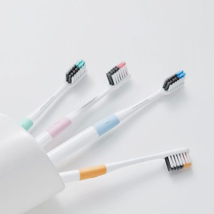 Набор зубных щеток Xiaomi Doctor B Bass Method Toothbrush (4 штуки)