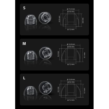 Амбушюры FiiO HS20 силиконовые (3 пары)