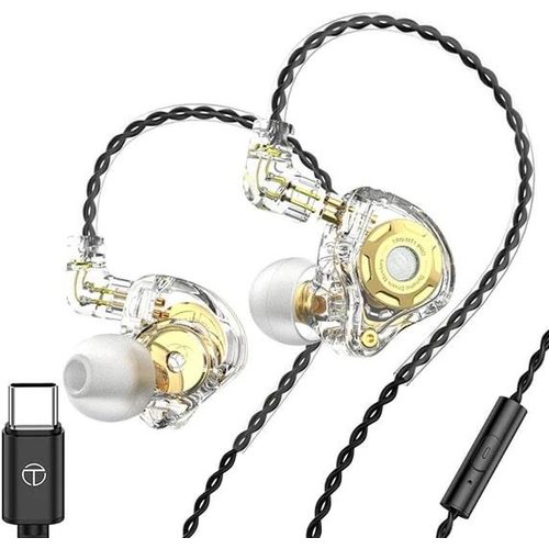 Наушники TRN MT1 Pro с микрофоном (белый) (Type-C)