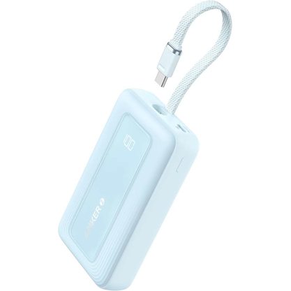 Портативное зарядное устройство (Powerbank) Anker Zolo Powerbank 20K 30W USB-C Cable A1689 (голубой)