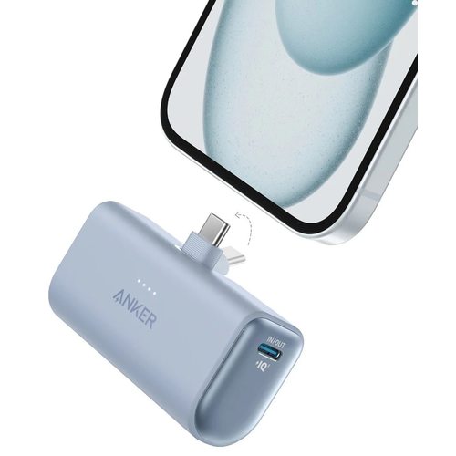 Портативное зарядное устройство (Powerbank) Anker Nano Power Bank 1653 (22.5W, Built-In USB-C Connector) (голубой)