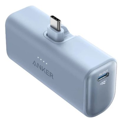 Портативное зарядное устройство (Powerbank) Anker Nano Power Bank 1653 (22.5W, Built-In USB-C Connector) (голубой)