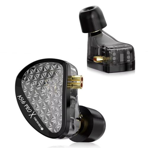 Наушники KZ Acoustics AS16 PRO X с микрофоном (черный)