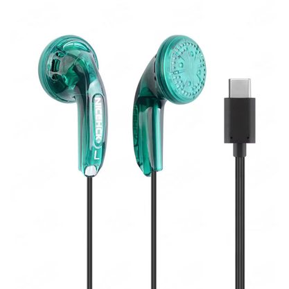 Наушники Nicehck без микрофона (Type-C) (зеленый)