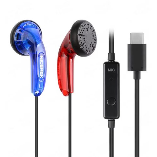 Наушники Nicehck с микрофоном (Type-C) (красный/синий)