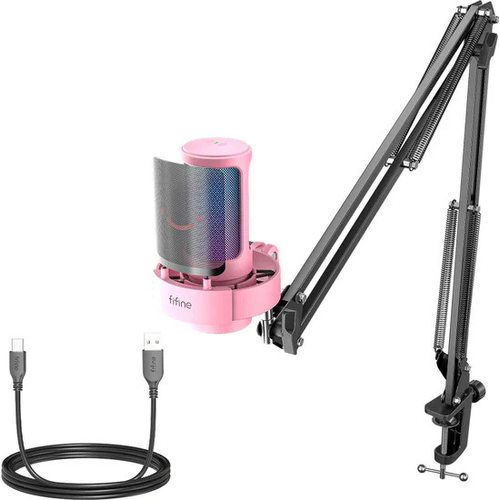 Микрофон FIFINE A8T (розовый)
