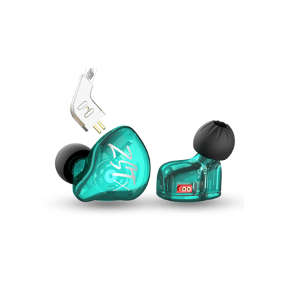 Наушники KZ Acoustics ZST X с микрофоном (аквамарин)