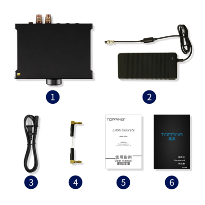 Стационарный усилитель и ЦАП Topping LA90 Discrete (серебристый)