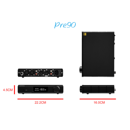 Стационарный усилитель и ЦАП Topping Pre90 (серебристый)