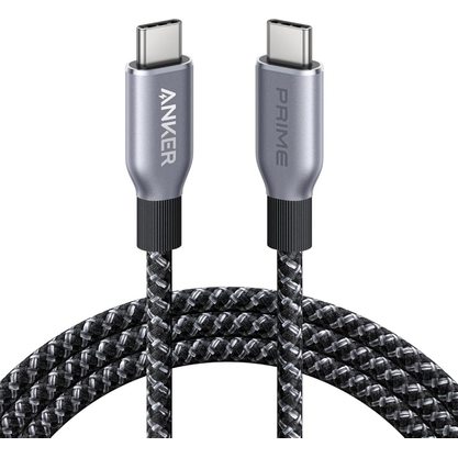 Кабель Anker Prime USB-C to USB-C Cable (240W, Upcycled-Braided) A88E2 0.9 м (черный)