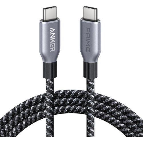 Кабель Anker Prime USB-C to USB-C Cable (240W, Upcycled-Braided) A88E2 0.9 м (черный)