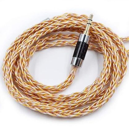 Кабель KZ Transparent Gold Silver and copper mixed (784 core) upgrade cable