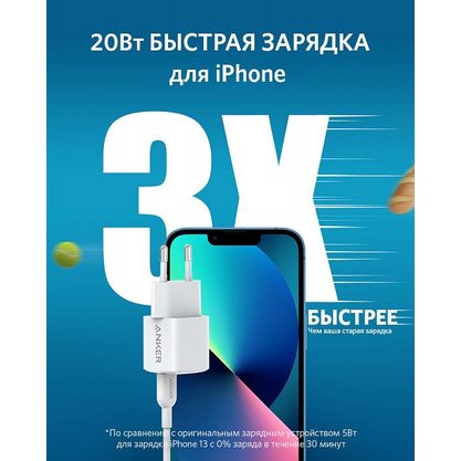 Зарядное устройство Anker PowerPort III Nano 20W (A2633)