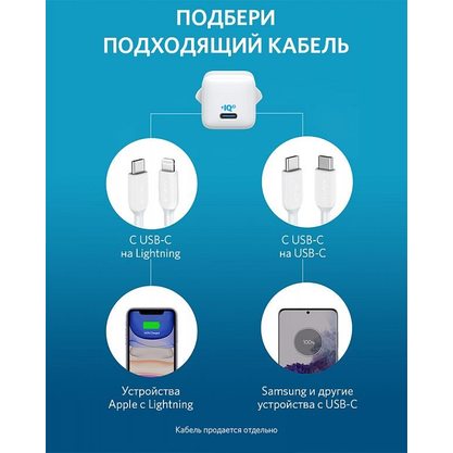 Зарядное устройство Anker PowerPort III Nano 20W (A2633)