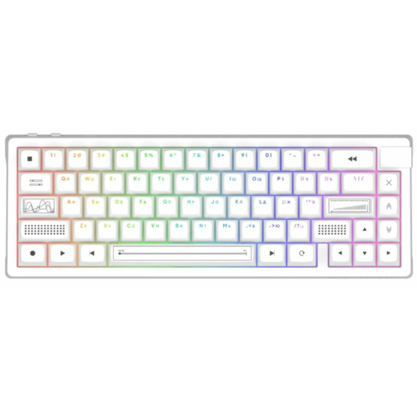 Игровая клавиатура Dark Project KD65A g3ms Zircon (DP-KD-65A-010100-GZR) (белая)
