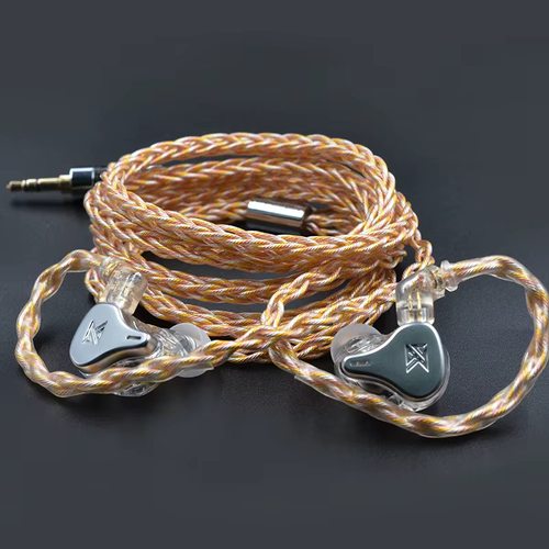 Кабель KZ Transparent Gold Silver and copper mixed (784 core) upgrade cable