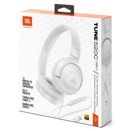 Наушники JBL T520C (белый)