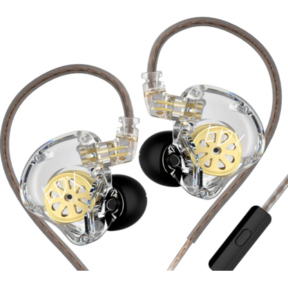 Наушники KZ EDX LITE с микрофоном (прозрачный)