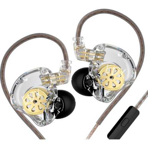 Наушники KZ EDX LITE с микрофоном (прозрачный)