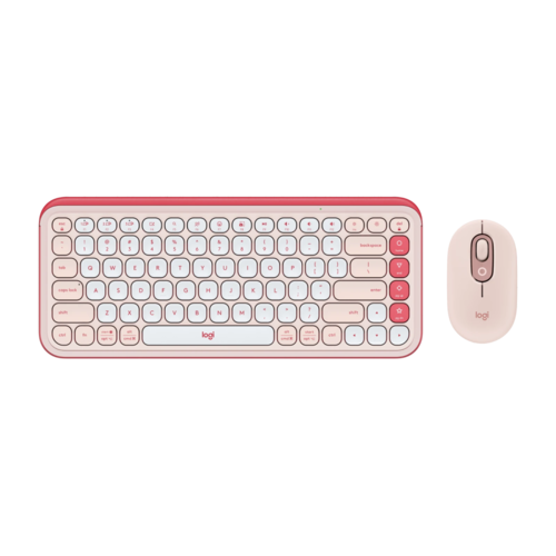 Набор периферии Клавиатура + мышь Logitech POP Icon Combo (розовый)