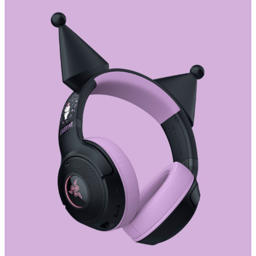 Игровые наушники Razer Kraken Kitty V2 BT Kuromi (черно-розовый)