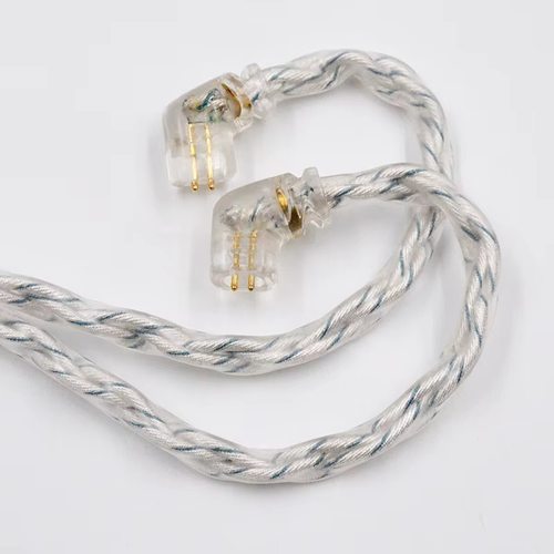 KZ Transparent Silver blue mixed (784 core) upgrade cable (3.5 мм)