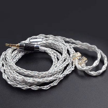 KZ Transparent Silver blue mixed (784 core) upgrade cable (3.5 мм)