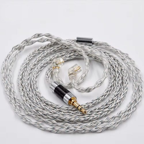 KZ Transparent Silver blue mixed (784 core) upgrade cable (3.5 мм)
