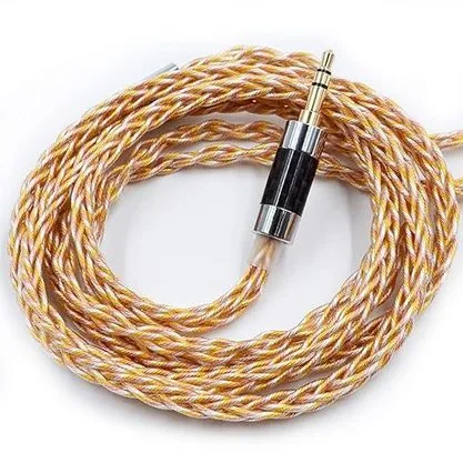 Уцененный товар Кабель KZ Transparent Gold Silver and copper mixed (784 core) upgrade cable (уценка)