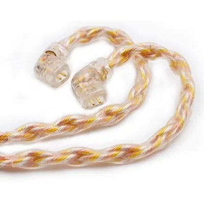 Уцененный товар Кабель KZ Transparent Gold Silver and copper mixed (784 core) upgrade cable (уценка)