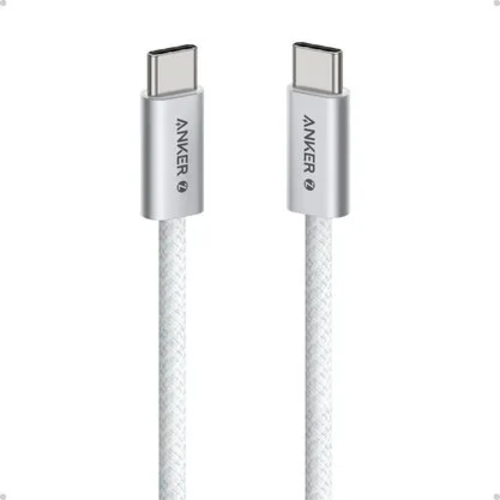 Уцененный товар Кабель Anker Zolo USB-C to USB-C 240W Braided 1.5 м (A8060) (белый) (уценка)