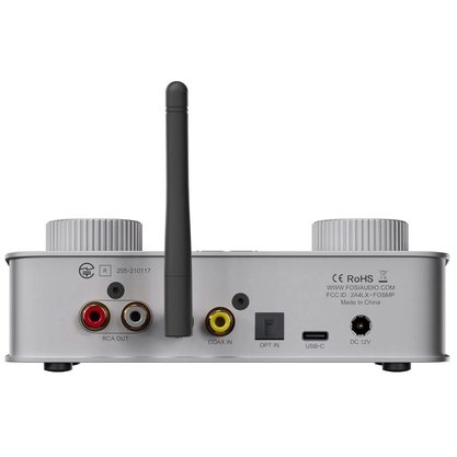 Портативный усилитель и ЦАП Fosi Audio K7 (серебристый)