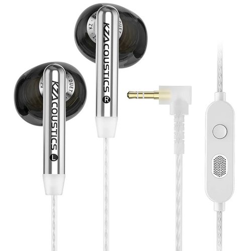Наушники KZ Duet с микрофоном 3.5 мм (черный)