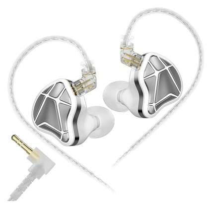 Наушники KZ Axas 3.5 мм без микрофона (белый)