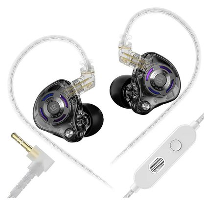 Наушники KZ Gale 3.5 мм с микрофоном (черный)