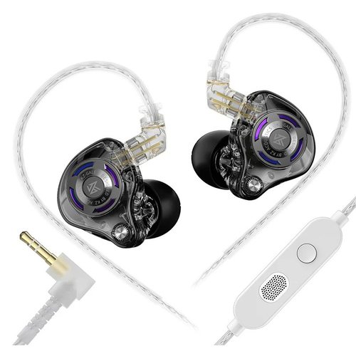 Наушники KZ Gale 3.5 мм с микрофоном (черный)