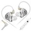 Наушники KZ Axas 3.5 мм с микрофоном (белый)