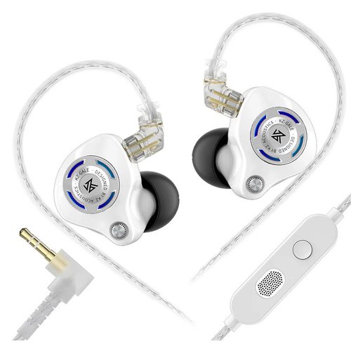 Наушники KZ Gale 3.5 мм с микрофоном (белый)