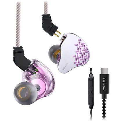 Наушники Kbear Rosefinch с микрофоном USB Type-C (фиолетовый)