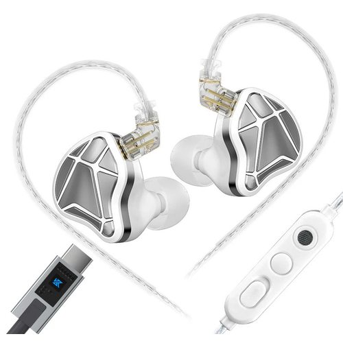 Наушники KZ Axas USB-Type-C с микрофоном (белый)